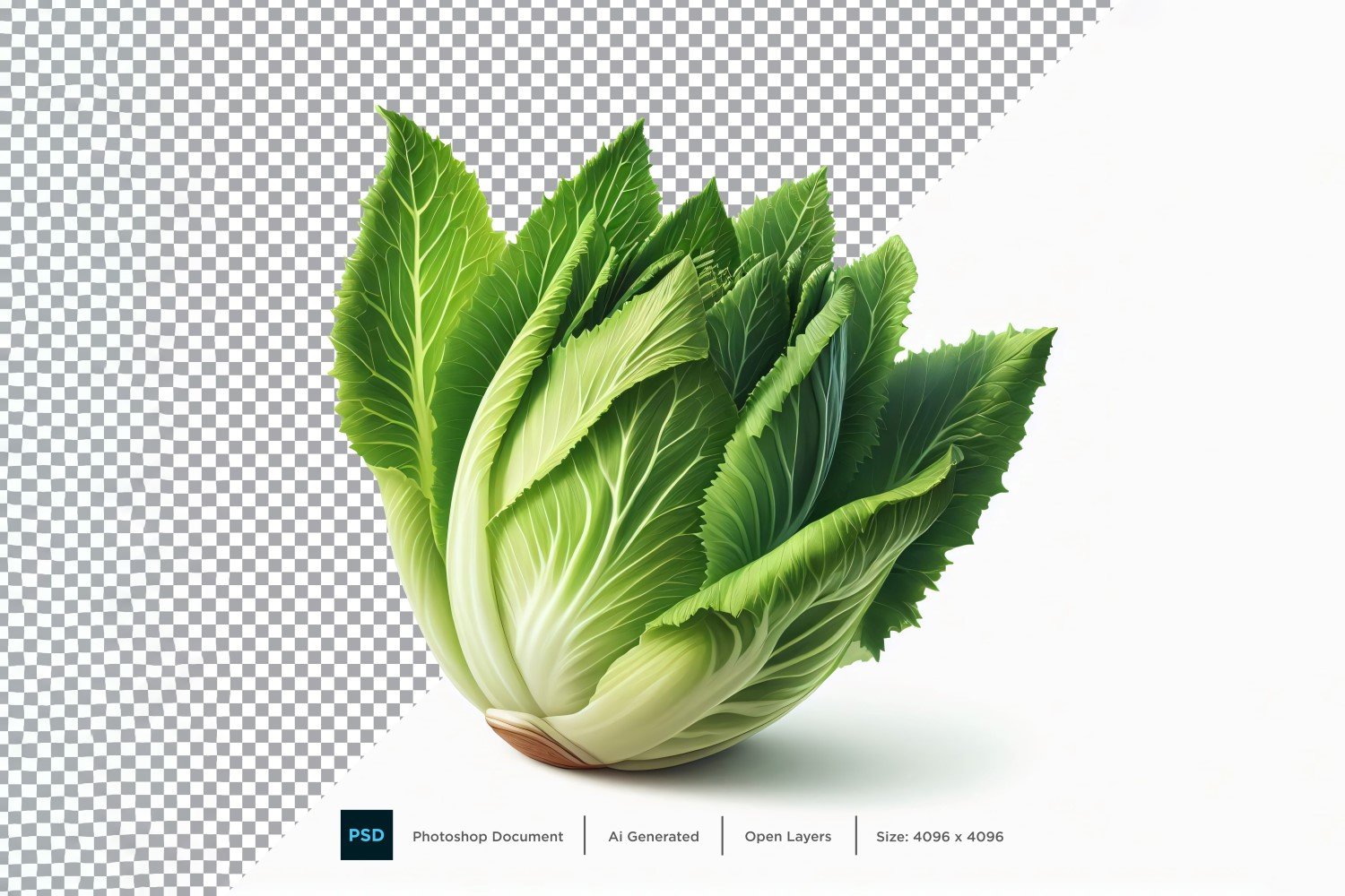 Endive Fresh Vegetable Transparent background 02