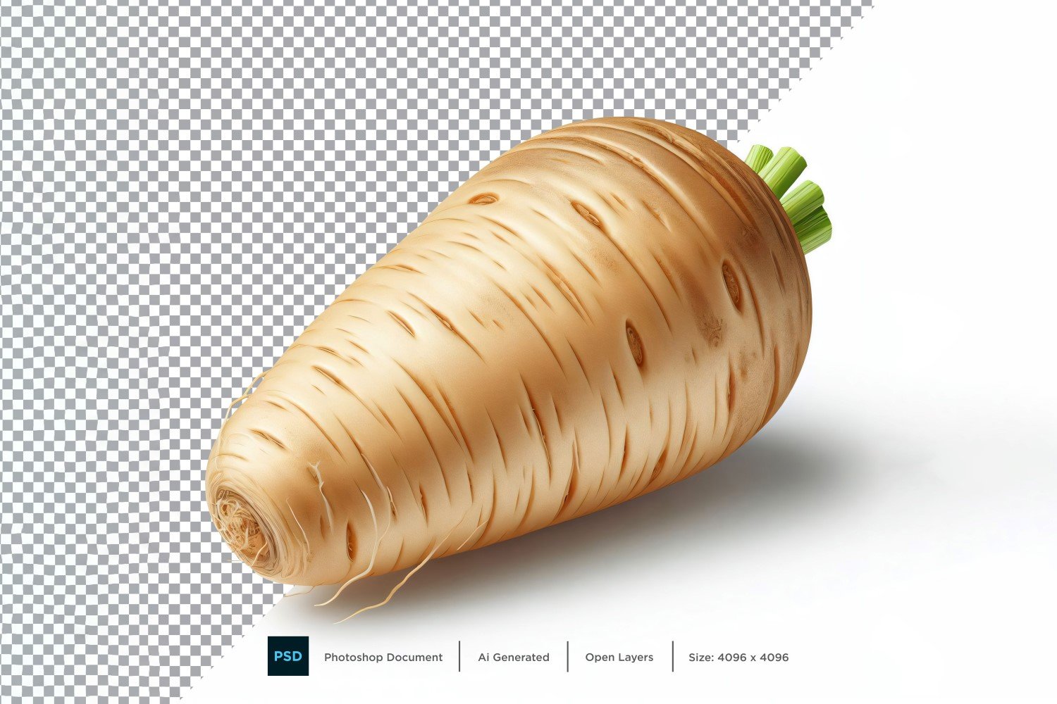 Parsnip Fresh Vegetable Transparent background 01