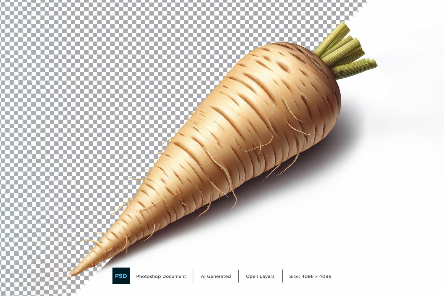 Parsnip Fresh Vegetable Transparent background 02