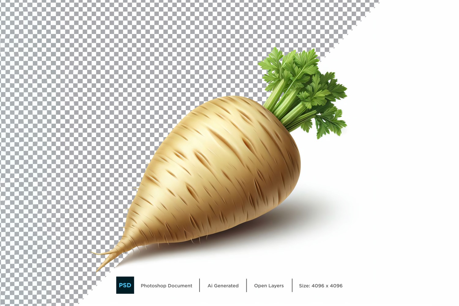 Parsnip Fresh Vegetable Transparent background 03