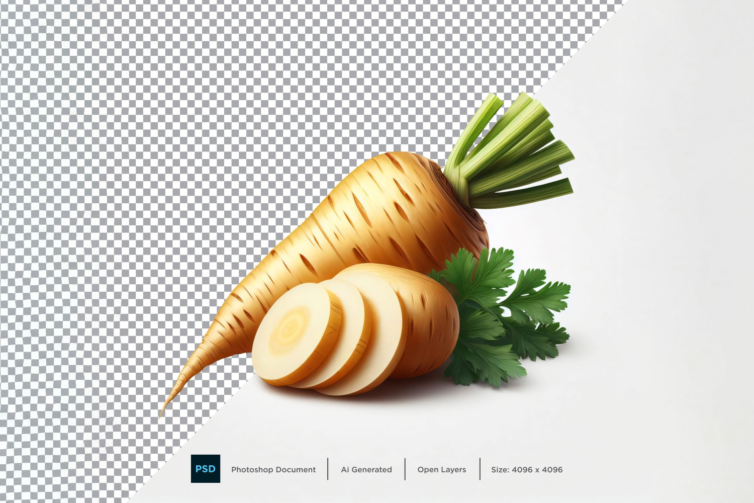 Parsnip Fresh Vegetable Transparent background 05