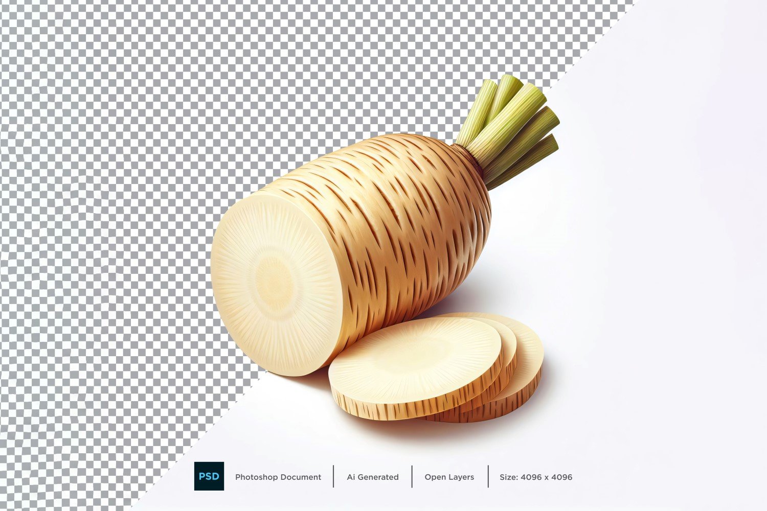 Parsnip Fresh Vegetable Transparent background 08