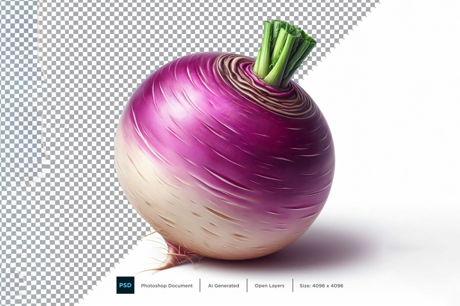 Turnip Fresh Vegetable Transparent background 01