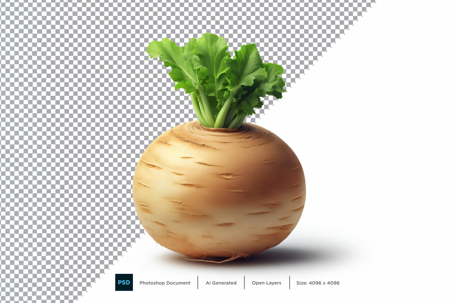 Turnip Fresh Vegetable Transparent background 08