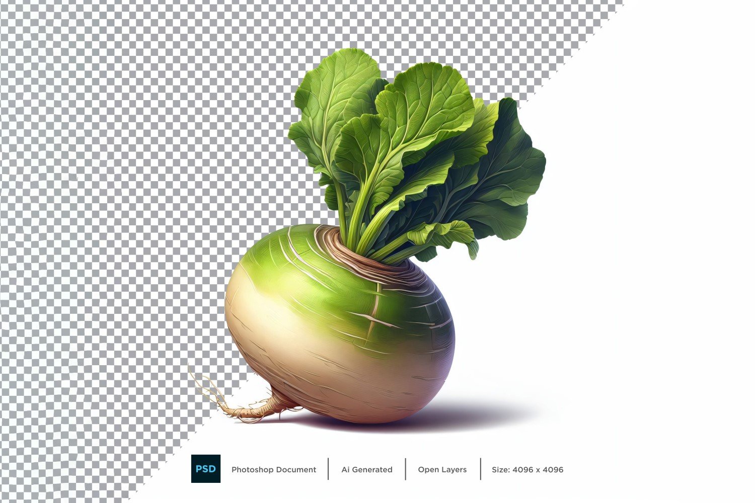 Turnip Fresh Vegetable Transparent background 09