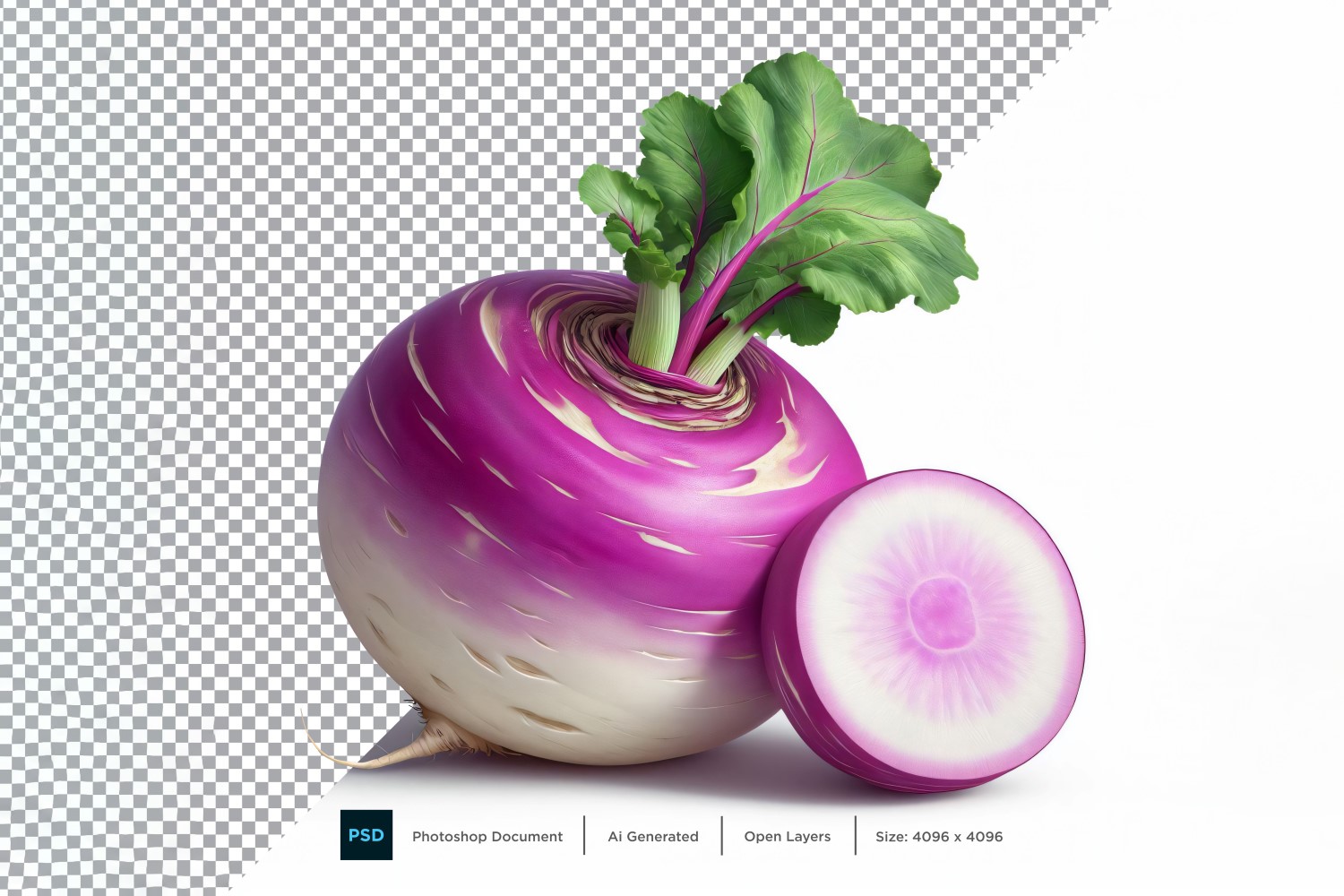 Turnip Fresh Vegetable Transparent background 10