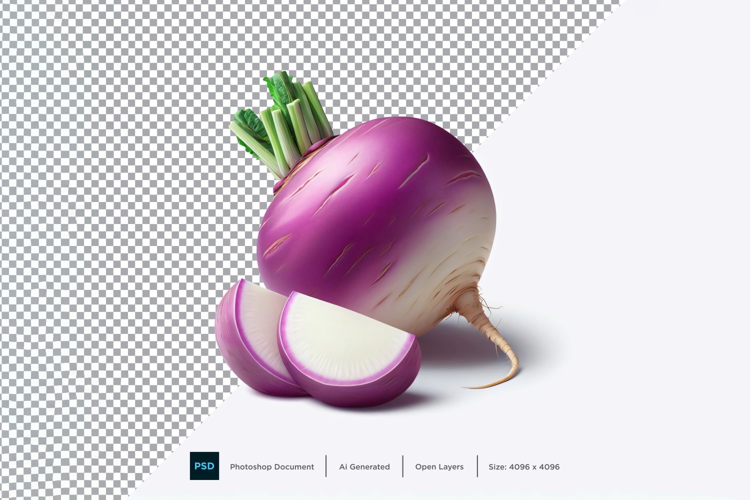 Turnip Fresh Vegetable Transparent background 11