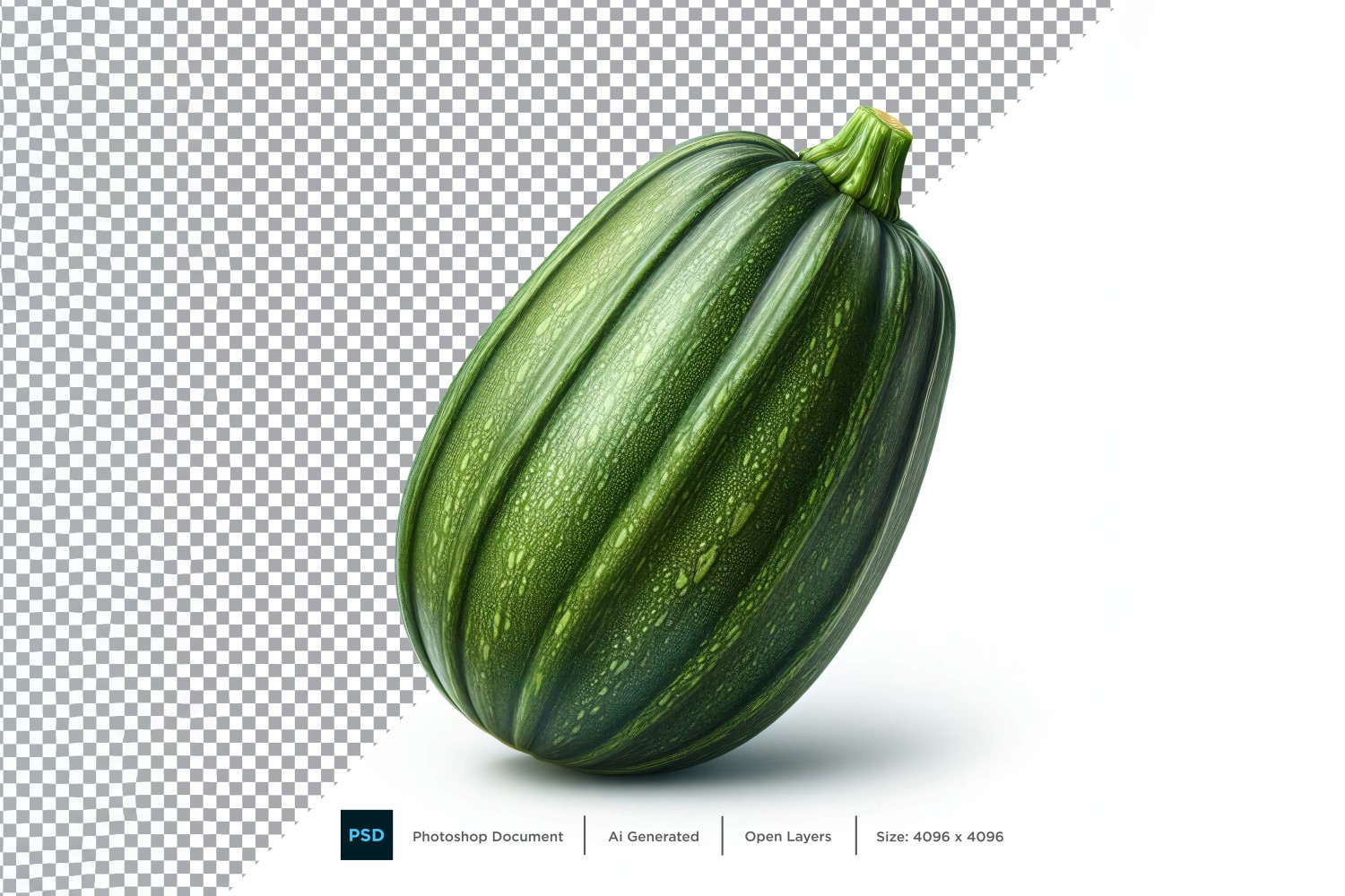 Zucchini Fresh Vegetable Transparent background 03