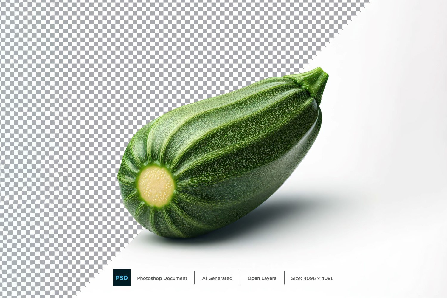 Zucchini Fresh Vegetable Transparent background 04