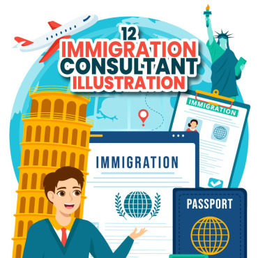 Consultant Immigration Illustrations Templates 404245