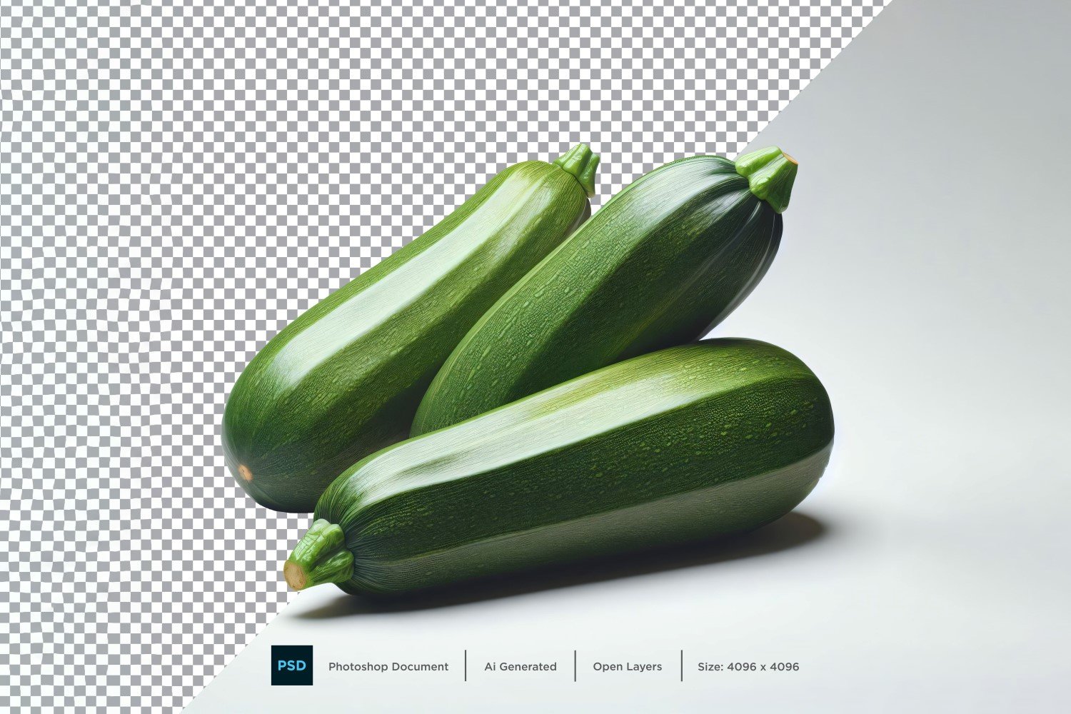 Zucchini Fresh Vegetable Transparent background 06