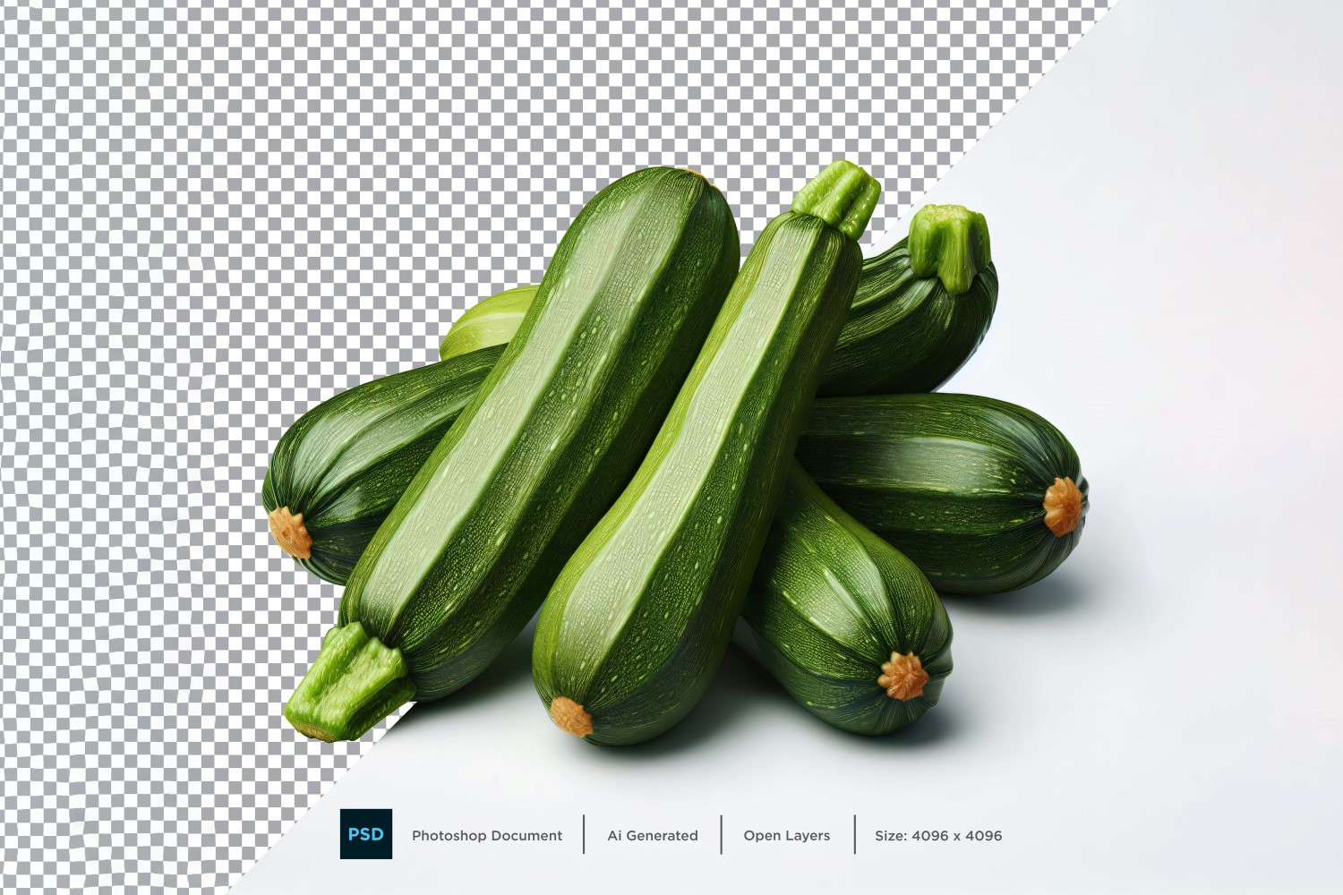 Zucchini Fresh Vegetable Transparent background 07