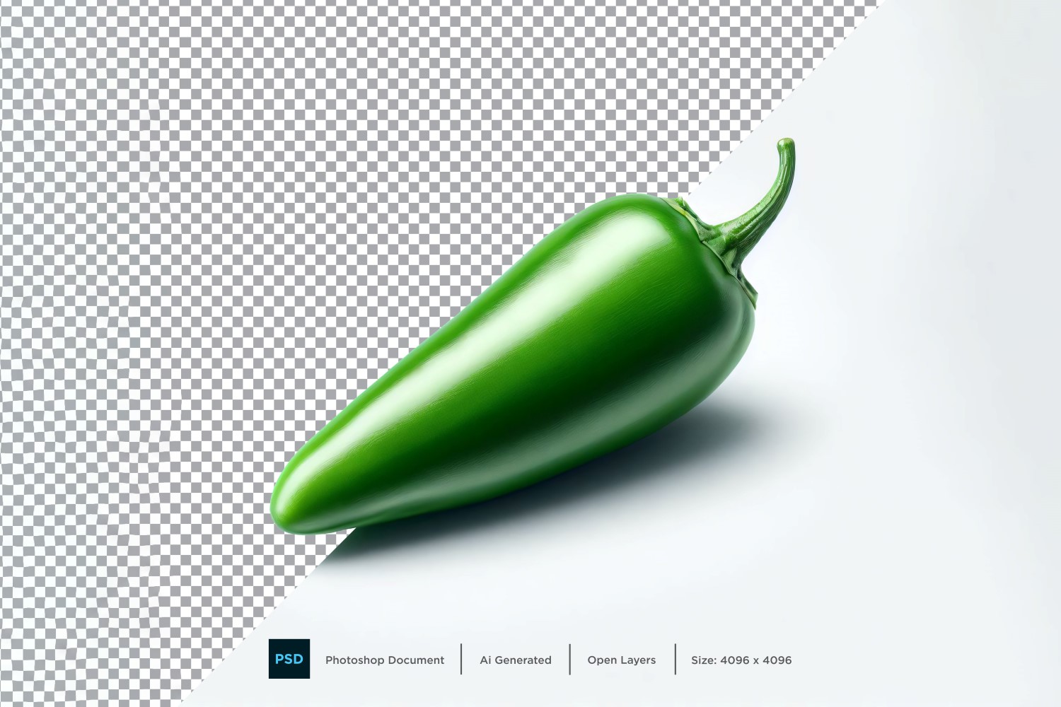 Green chilli Fresh Vegetable Transparent background 04