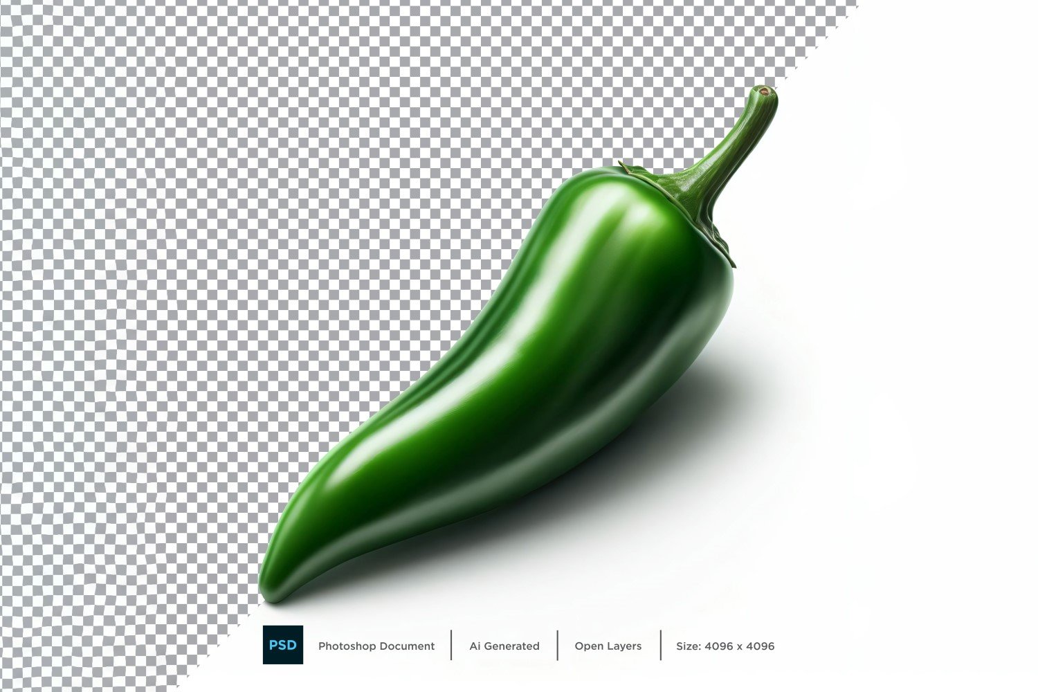 Green chilli Fresh Vegetable Transparent background 05