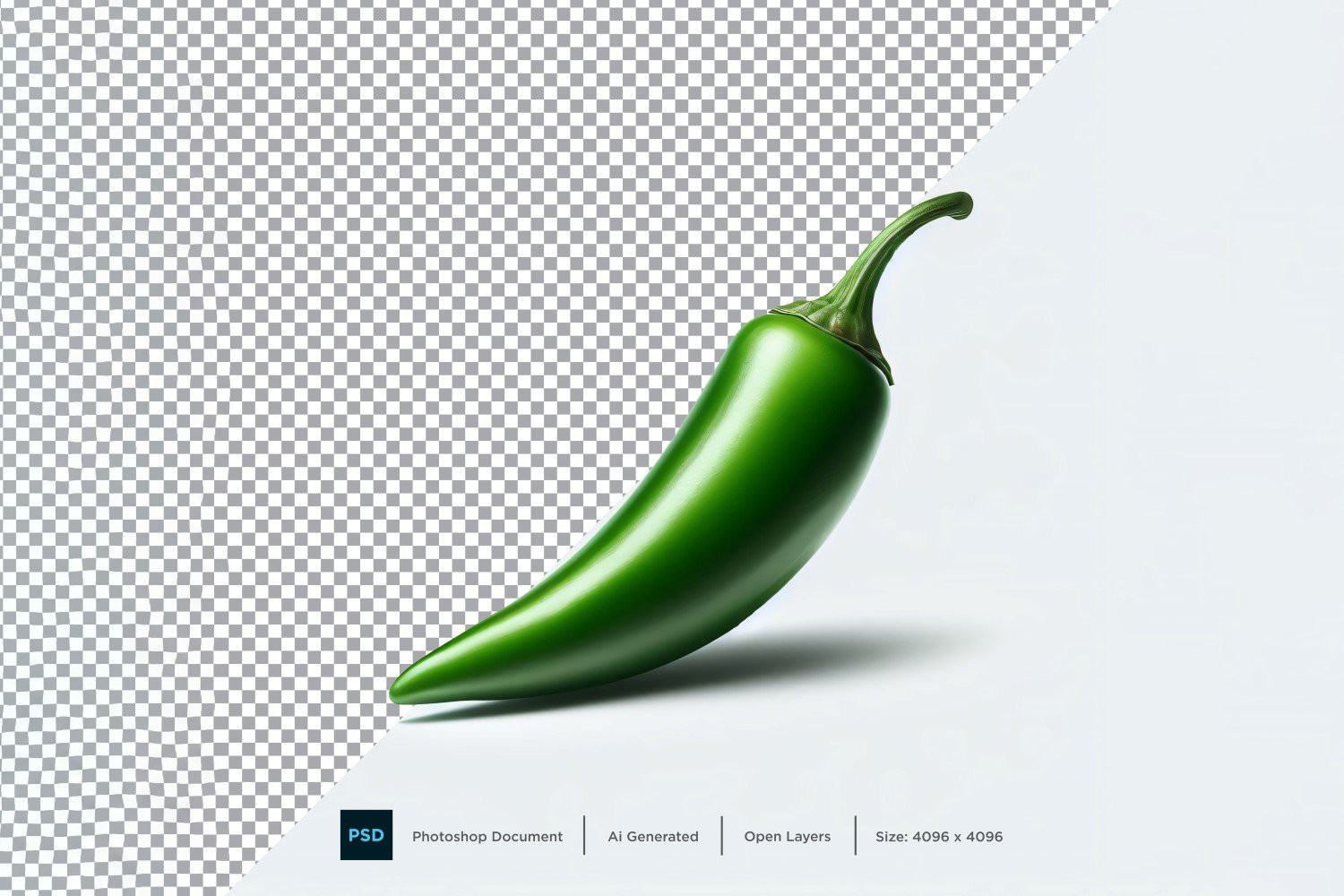 Green chilli Fresh Vegetable Transparent background 06