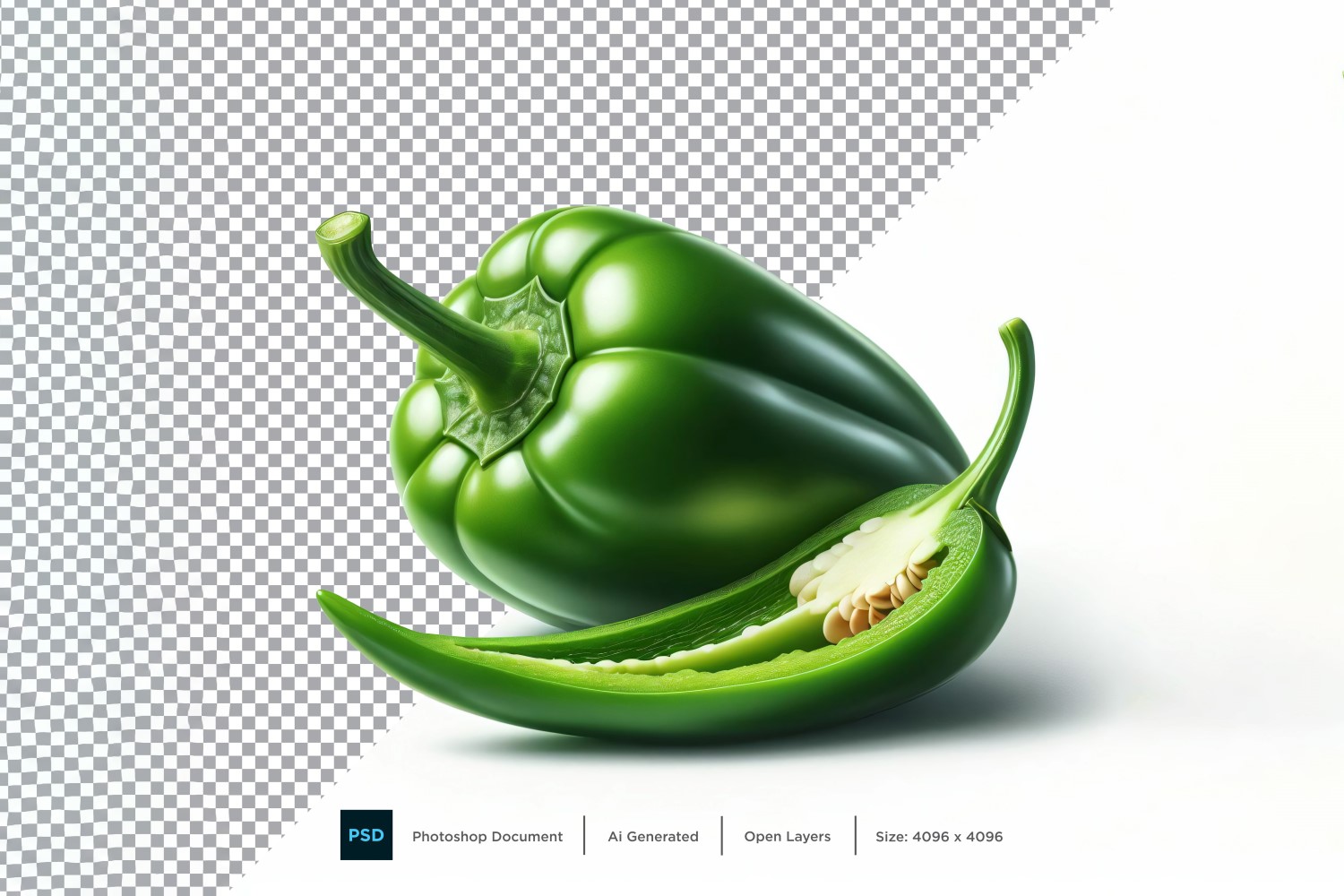 Green chilli Fresh Vegetable Transparent background 09