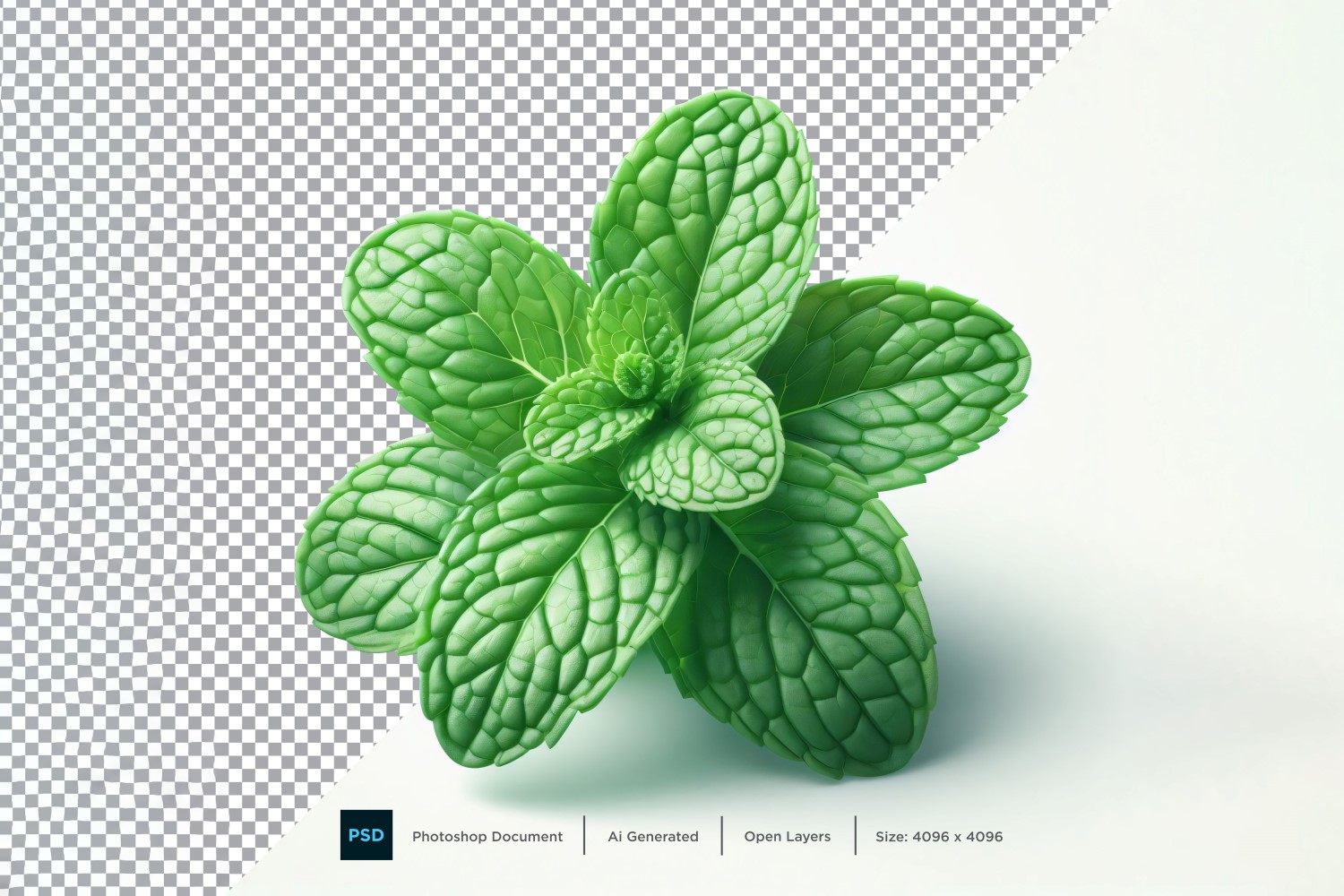 Mint Fresh Vegetable Transparent background 02