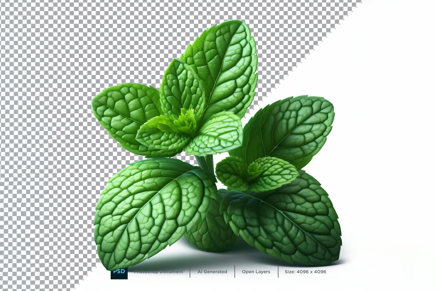 Mint Fresh Vegetable Transparent background 03