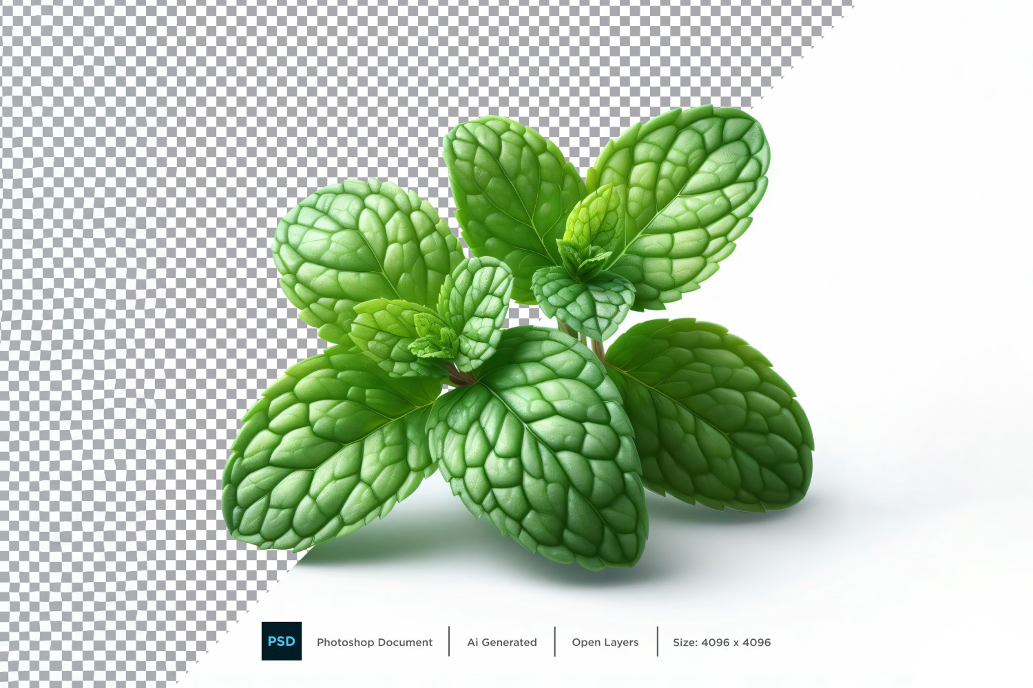 Mint Fresh Vegetable Transparent background 04