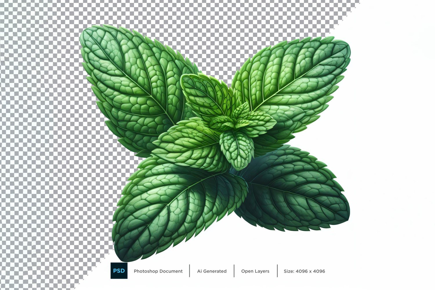 Mint Fresh Vegetable Transparent background 08
