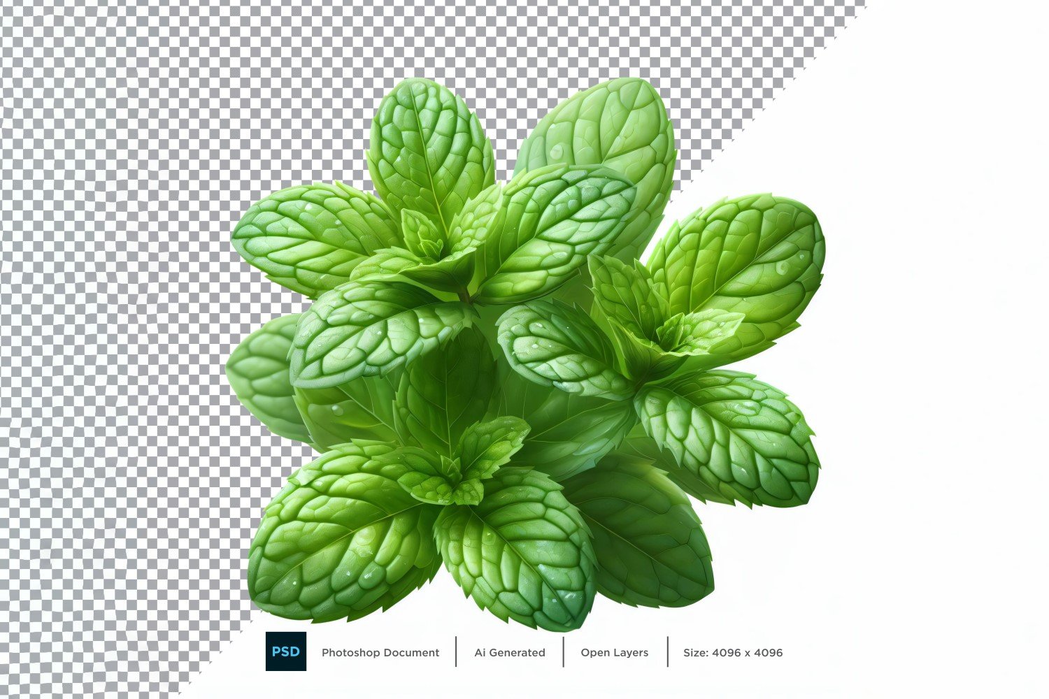 Mint Fresh Vegetable Transparent background 12