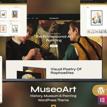 Museum Painting WordPress Themes 404354