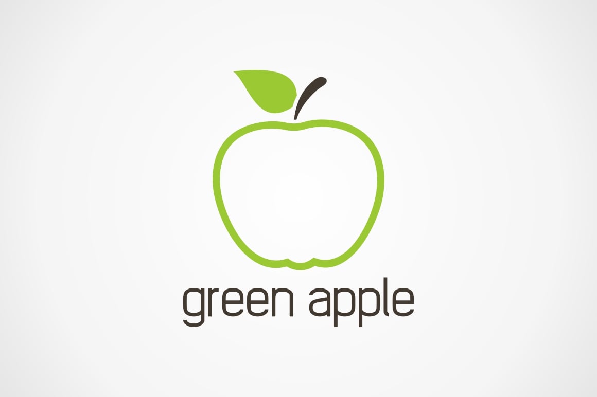 Green apple logo for website and app