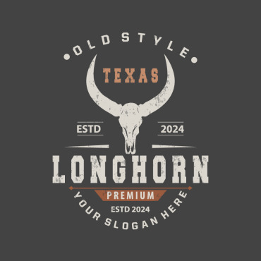 Skull Longhorn Logo Templates 404380