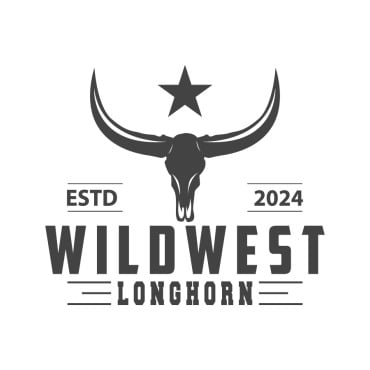 Skull Longhorn Logo Templates 404392