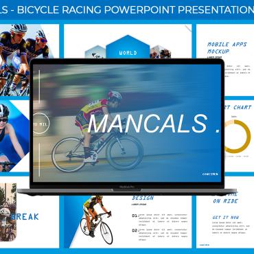 Bicycle Racing PowerPoint Templates 404412