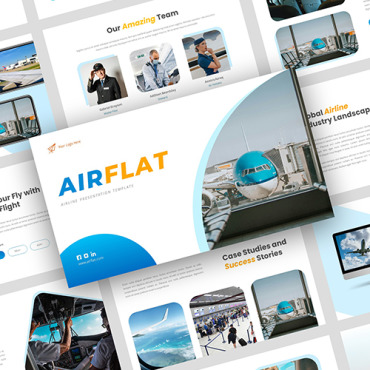 Airline Airplane PowerPoint Templates 404428