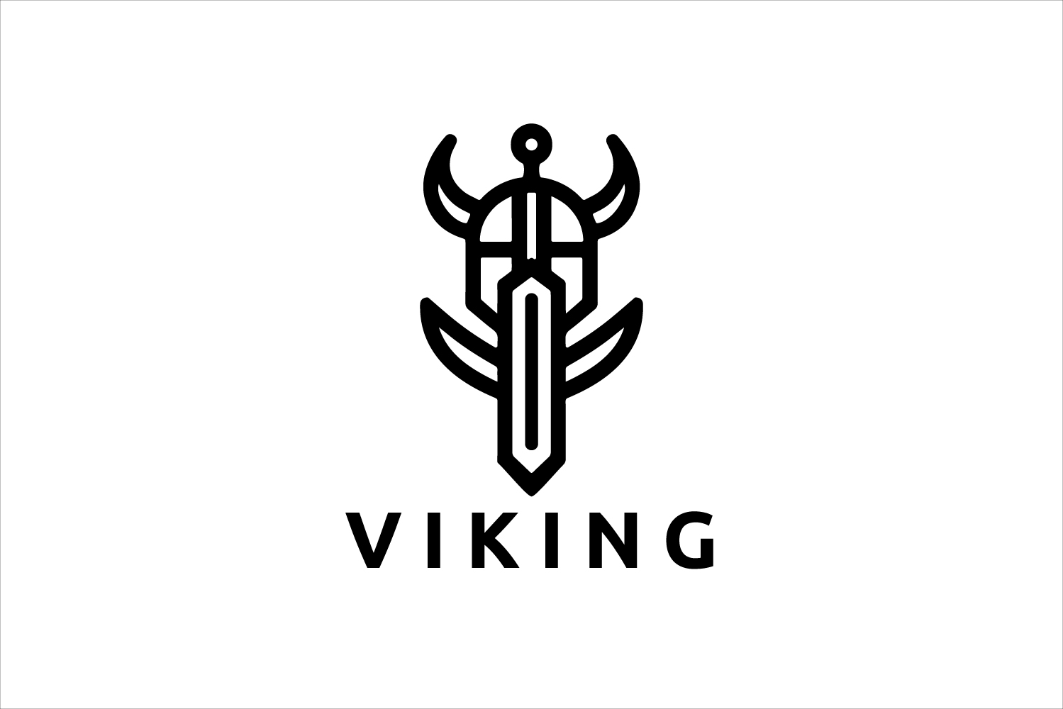 Viking logo design vector template V36