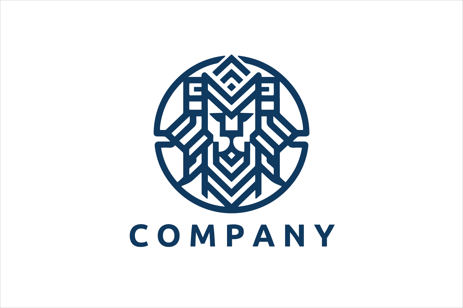 Lion Geometrical Logo Design