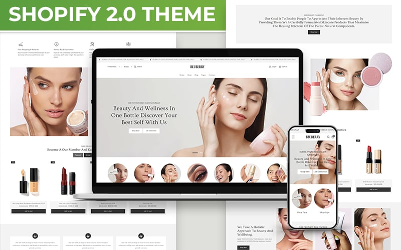 Beuberry - Beauty Cosmetic & Skincare Multipurpose Shopify 2.0 Responsive Theme