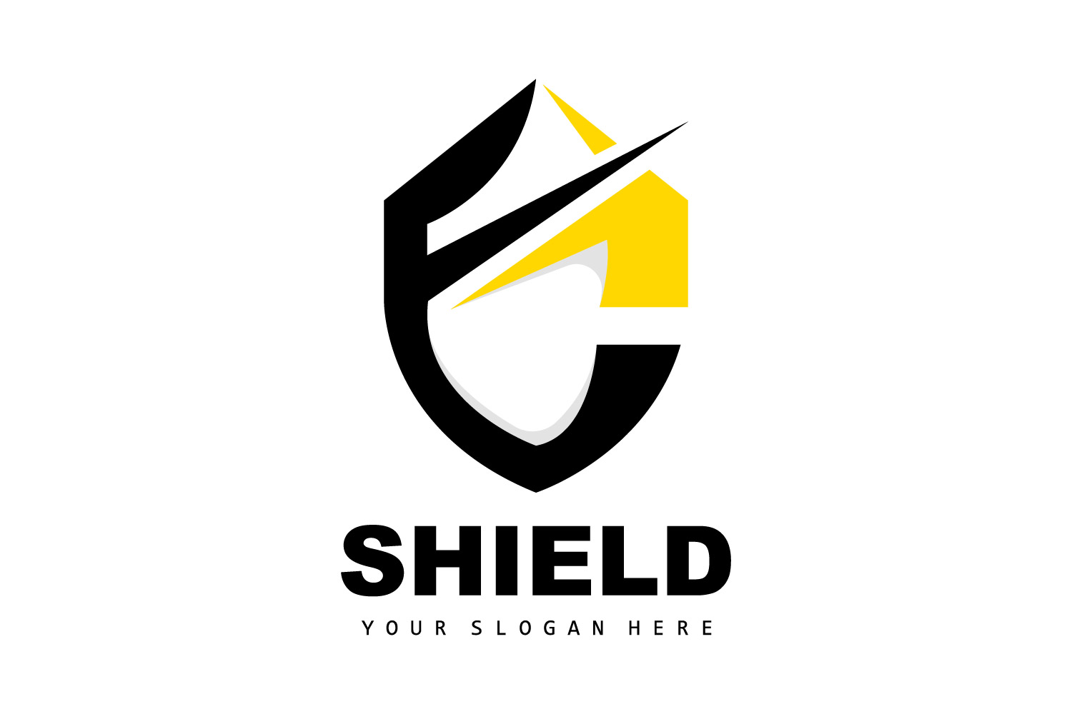 Simple Shield Logo Design Vector TemplateV2