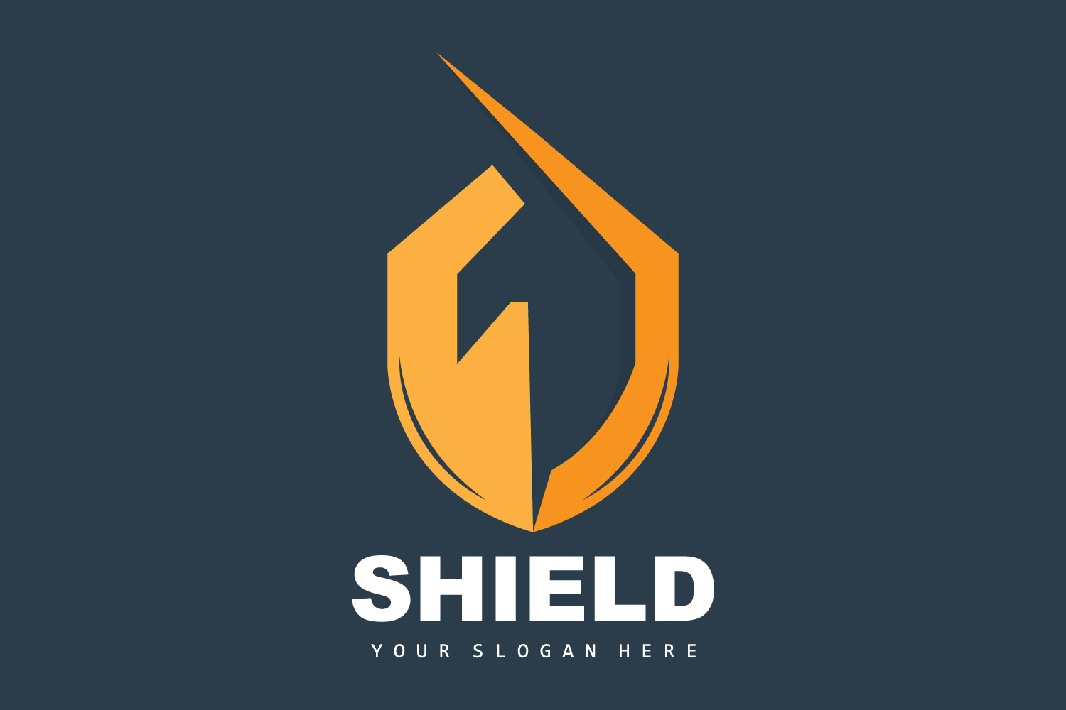 Simple Shield Logo Design Vector TemplateV3