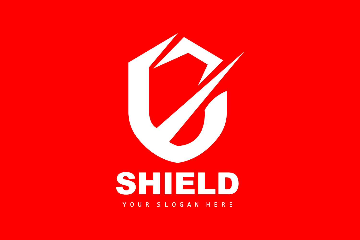Simple Shield Logo Design Vector TemplateV5