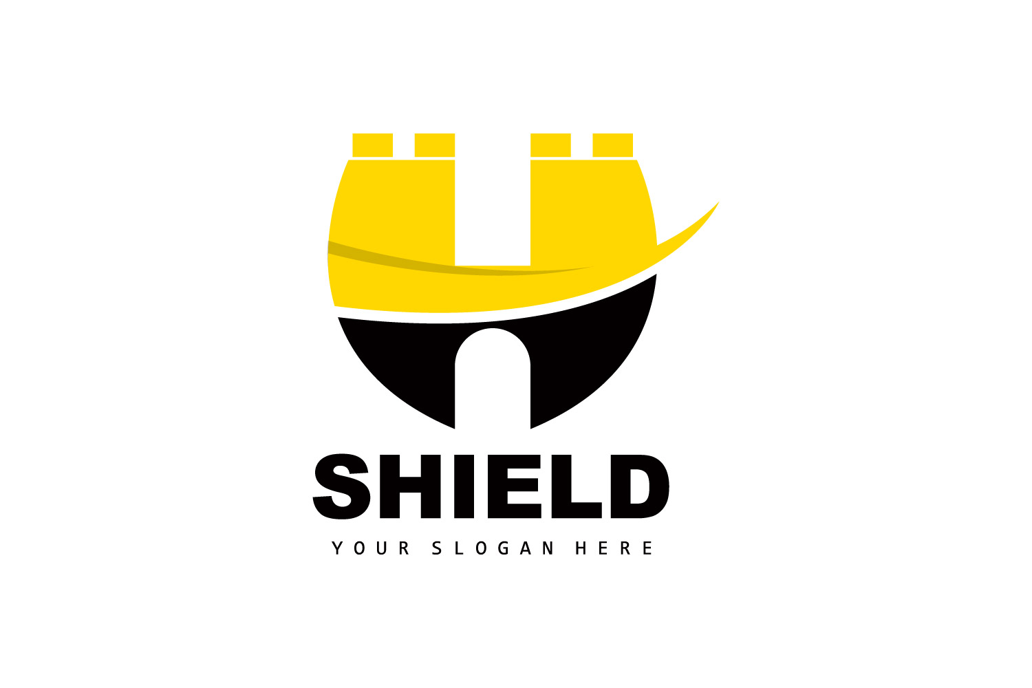 Simple Shield Logo Design Vector TemplateV12