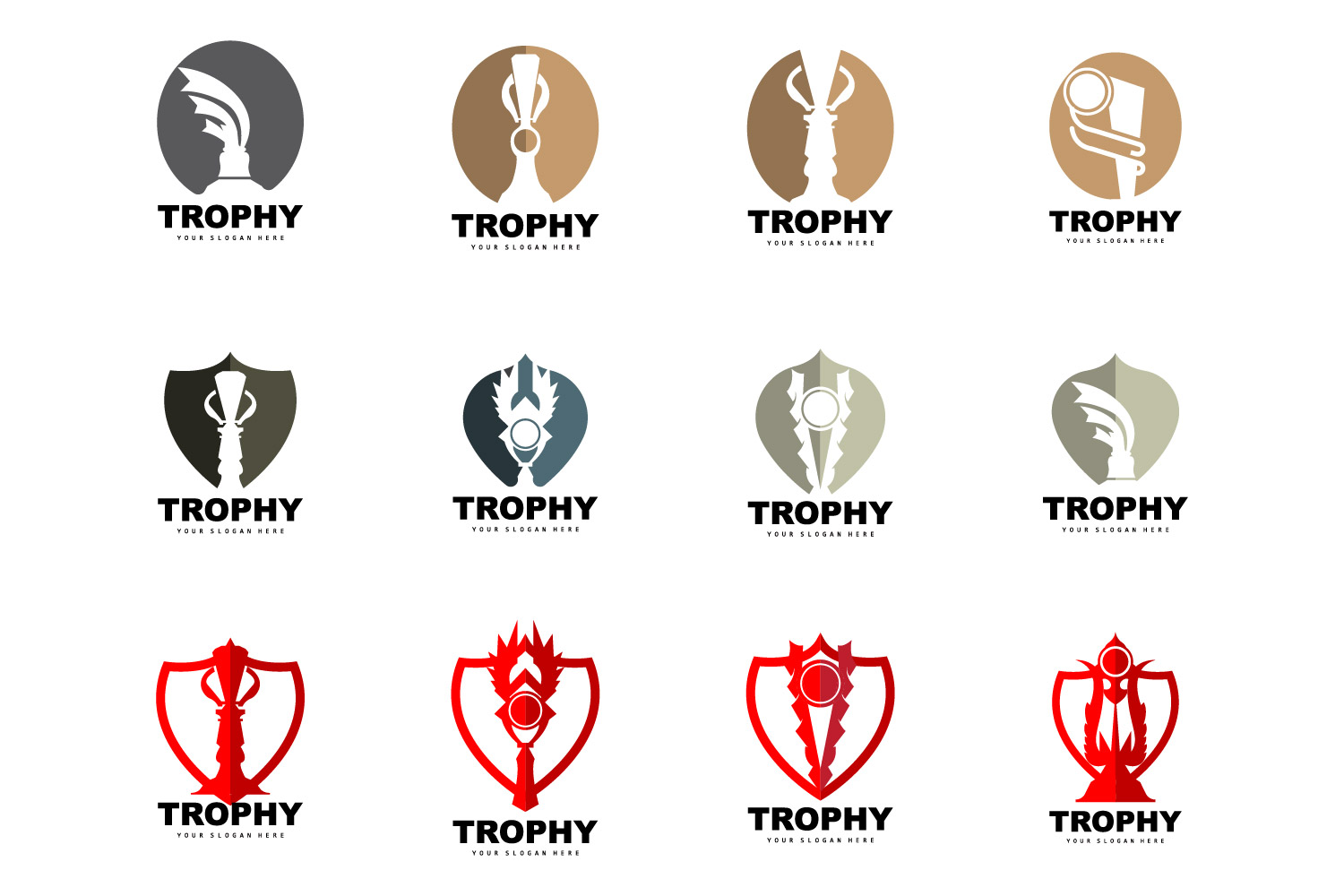 Trophy Logo Sport Tournament Cup DesignV3