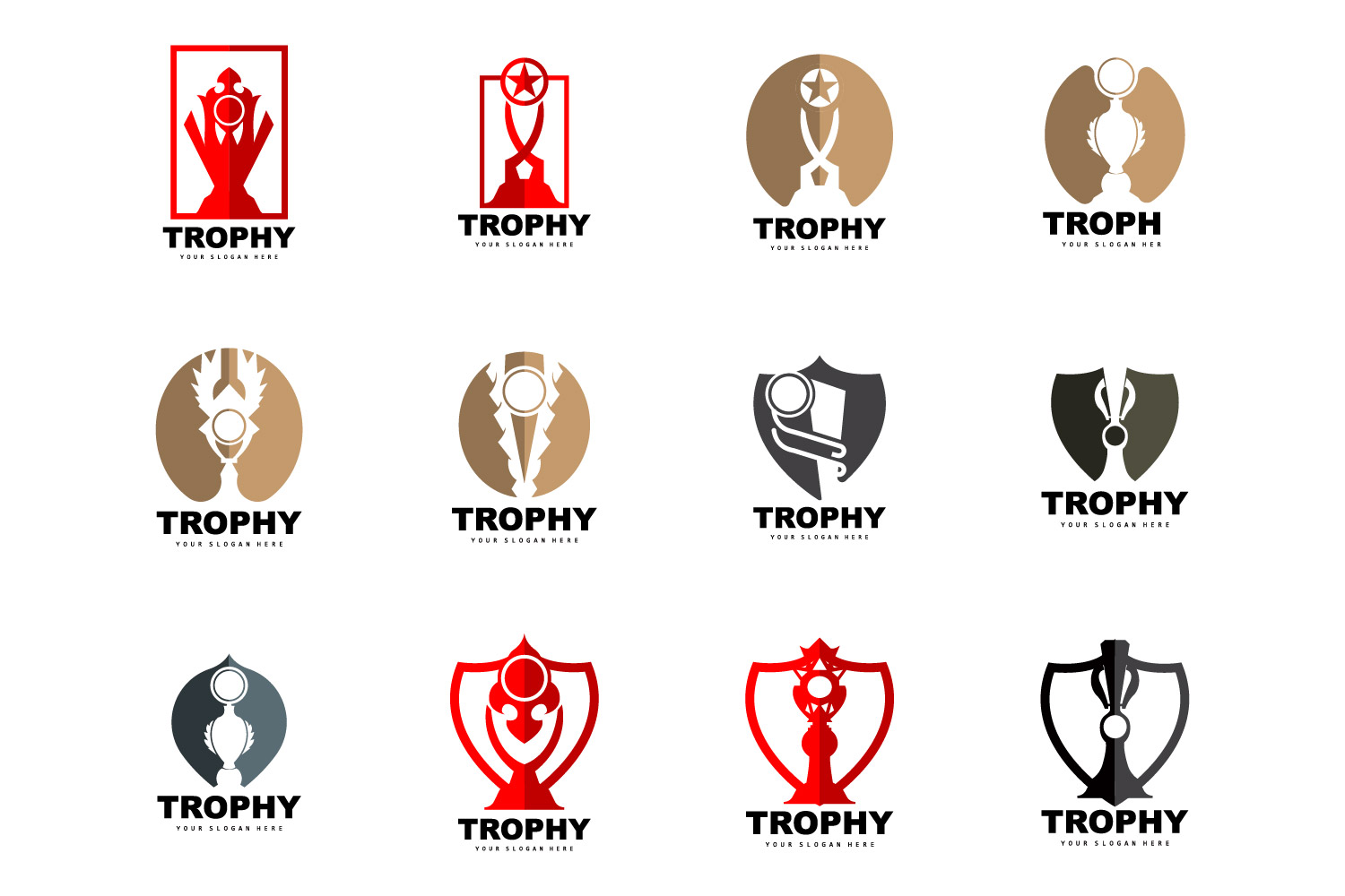 Trophy Logo Sport Tournament Cup DesignV4