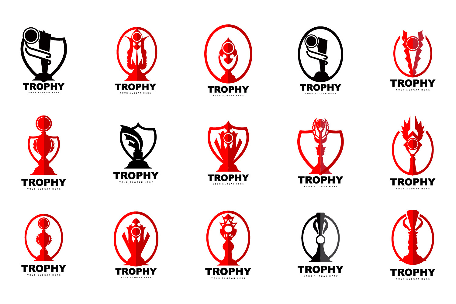 Trophy Logo Sport Tournament Cup DesignV5