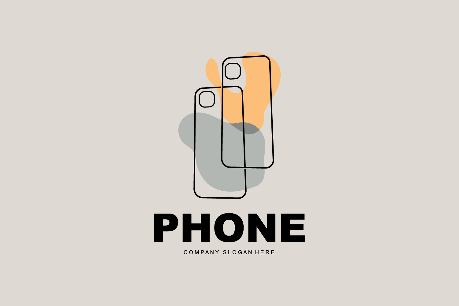 Smartphone Logo Vector Modern Phone DesignV5