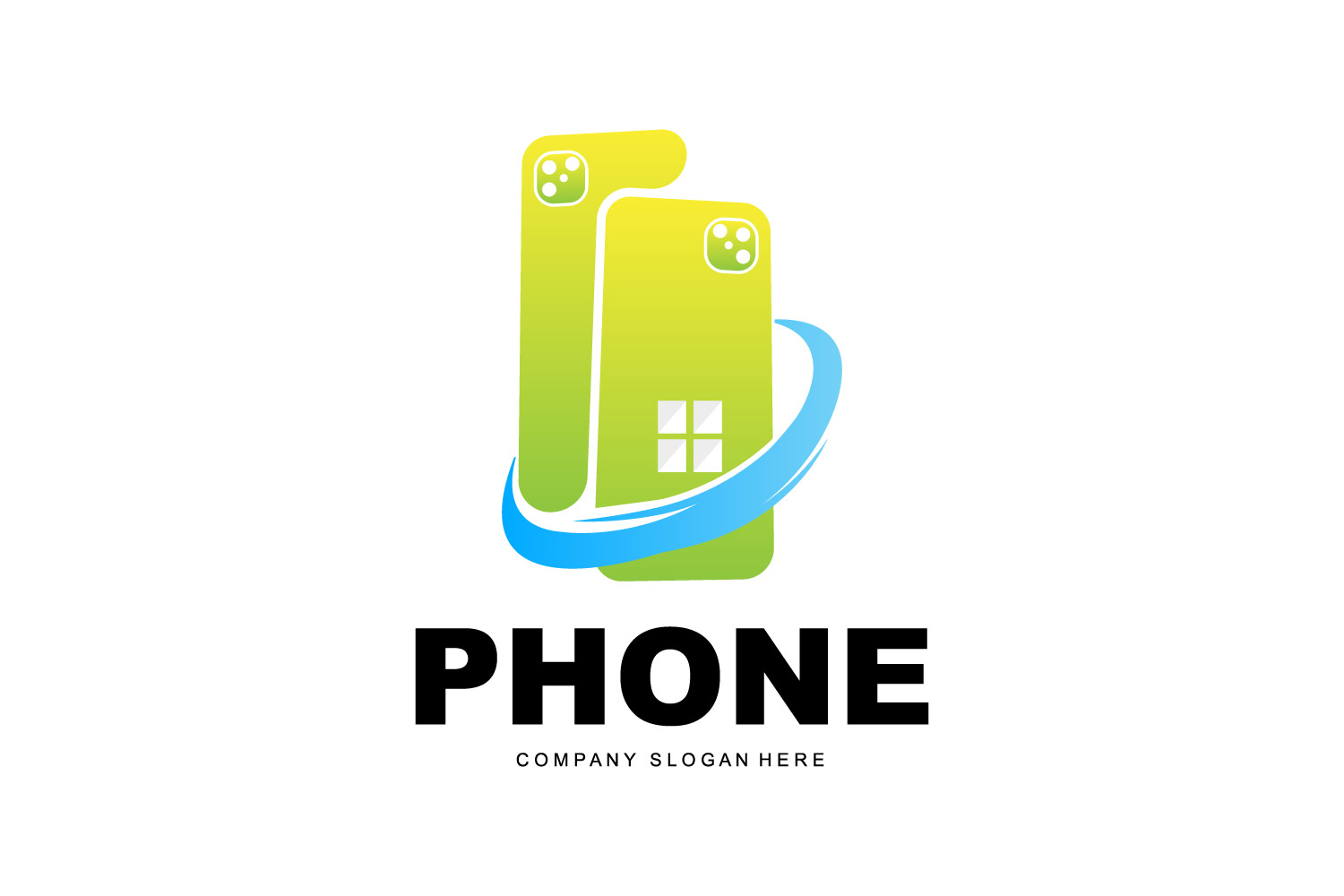 Smartphone Logo Vector Modern Phone DesignV7