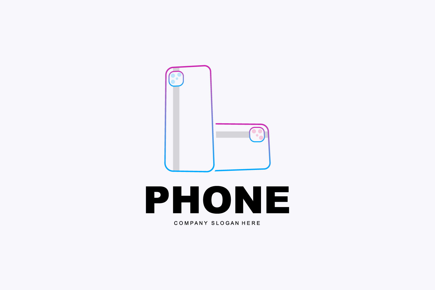 Smartphone Logo Vector Modern Phone DesignV11