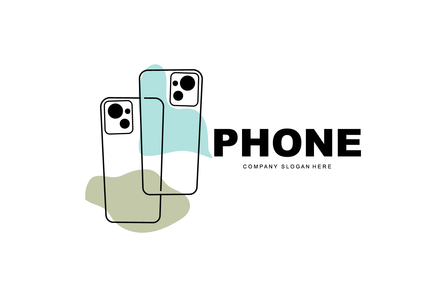 Smartphone Logo Vector Modern Phone DesignV12