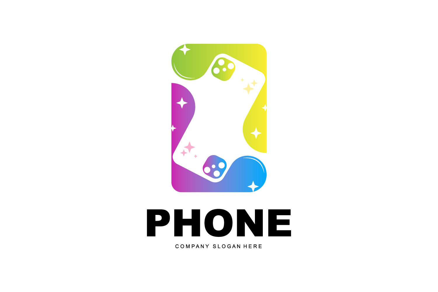 Smartphone Logo Vector Modern Phone DesignV18