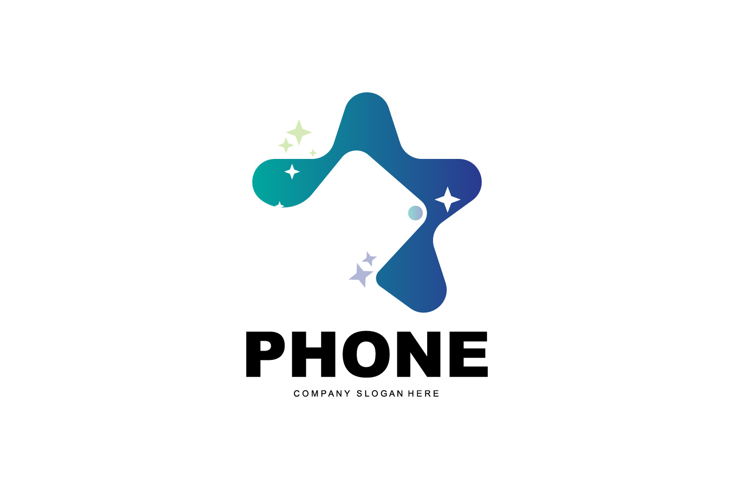 Smartphone Logo Vector Modern Phone DesignV19