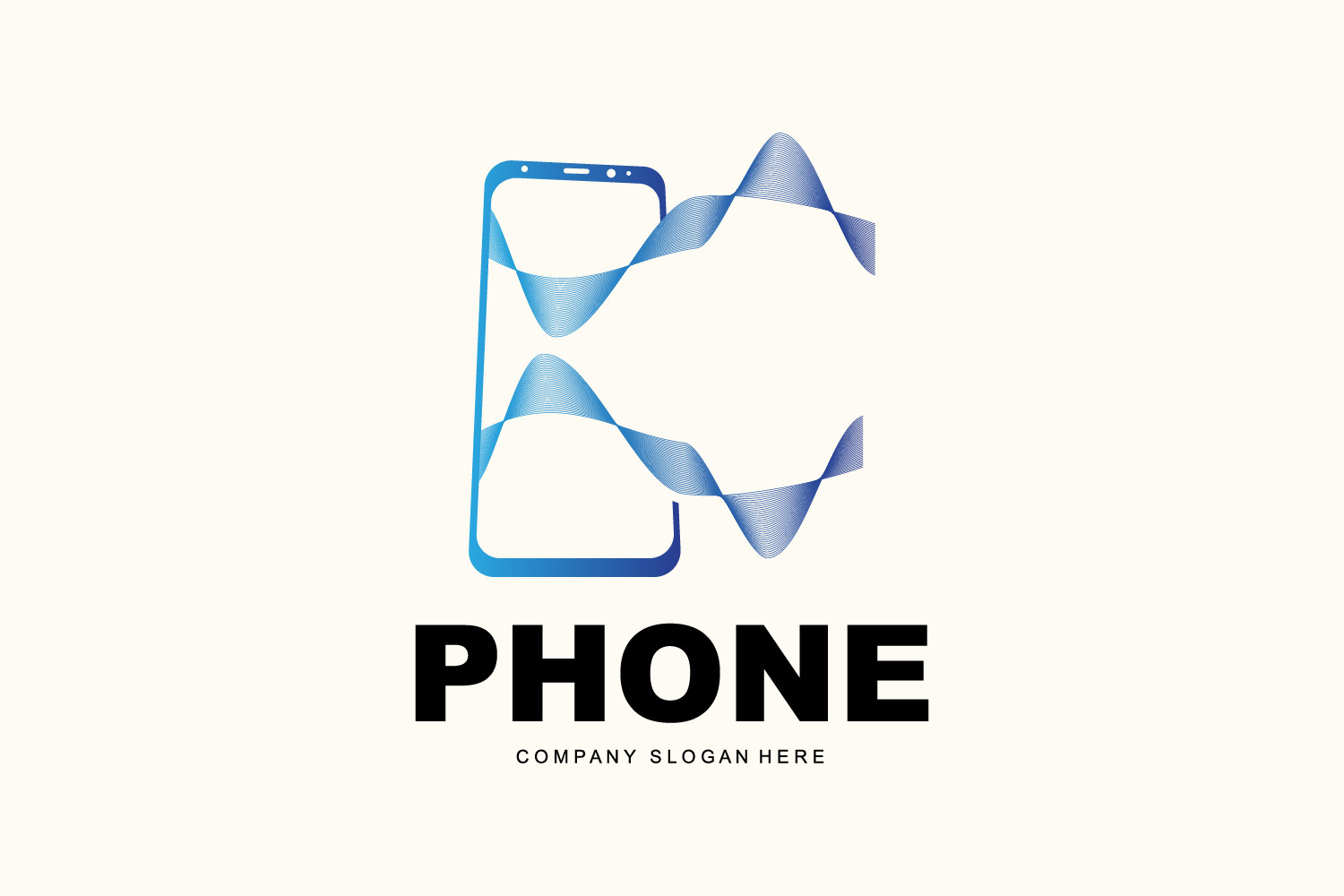 Smartphone Logo Vector Modern Phone DesignV20