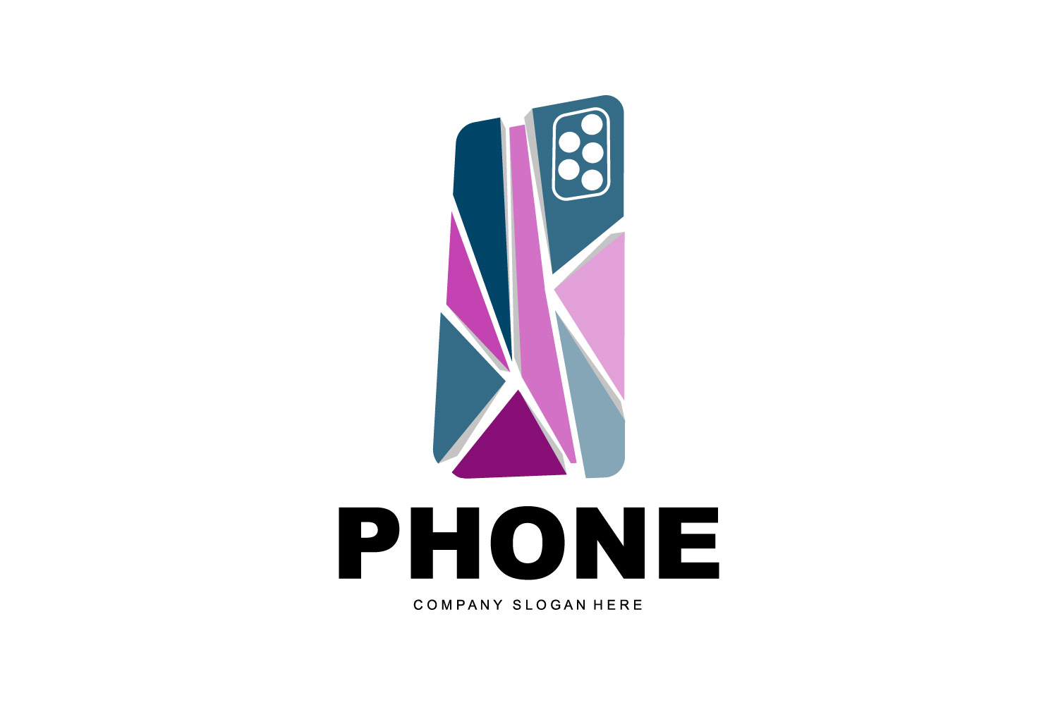 Smartphone Logo Vector Modern Phone DesignV24