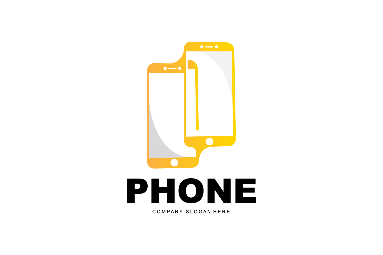 Smartphone Logo Vector Modern Phone DesignV25